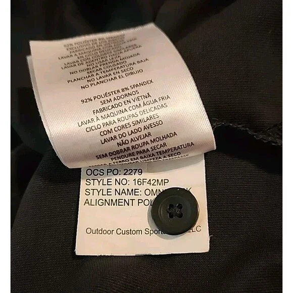 Columbia Mens XL/TG Short Sleeve Golf Shirt Black - Picture 8 of 9